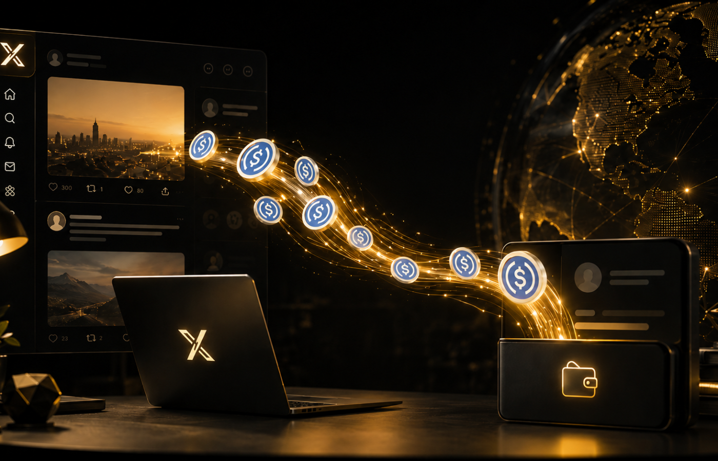 X может начать платить авторам в USDC