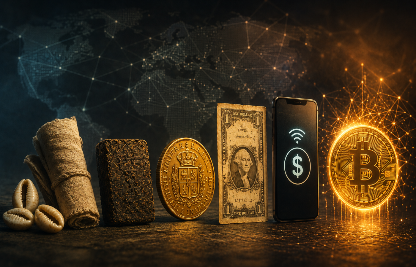 От ракушек до Bitcoin: эволюция денег