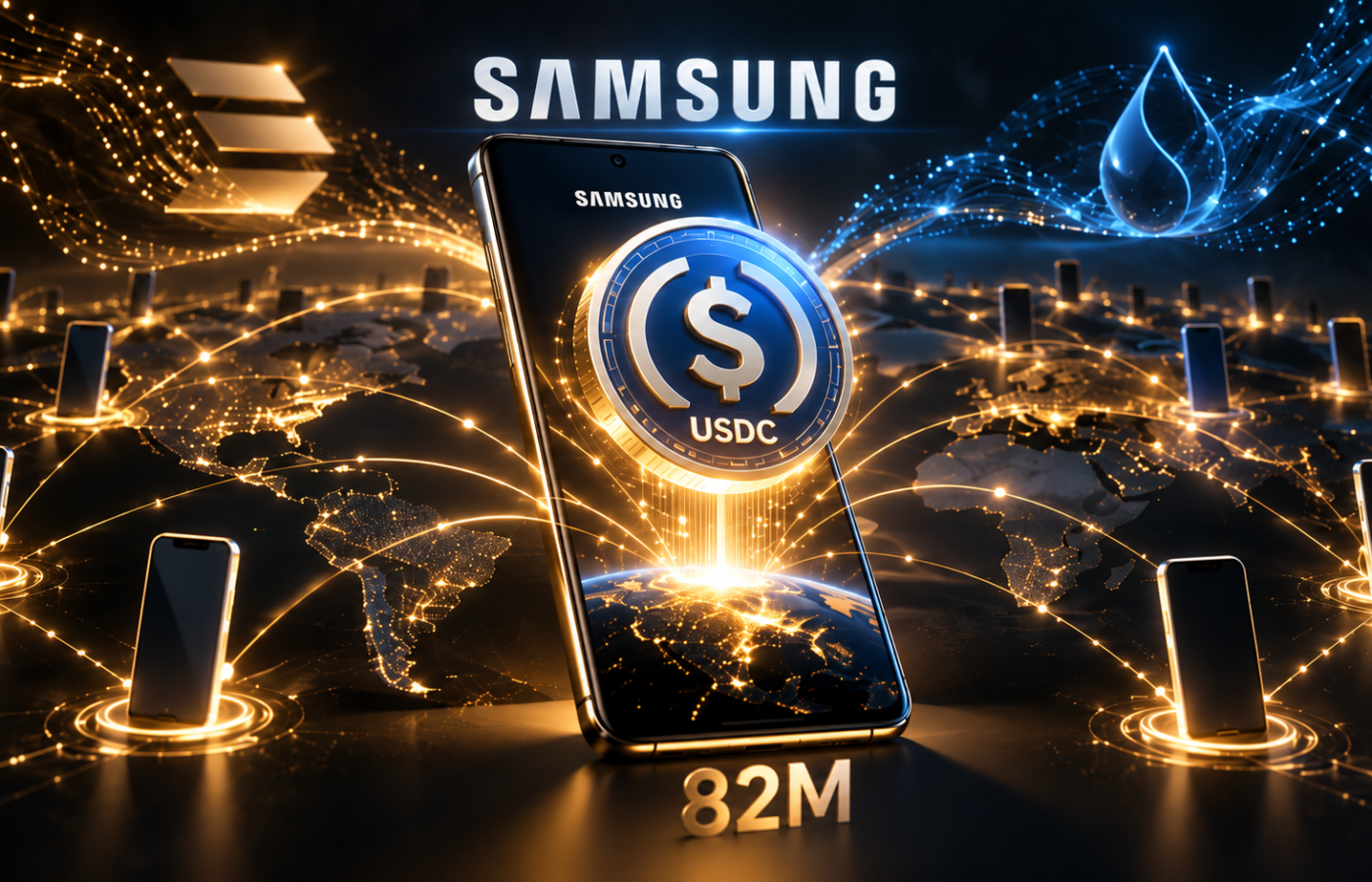 Samsung открывает USDC: доступ к 82 миллионам устройств